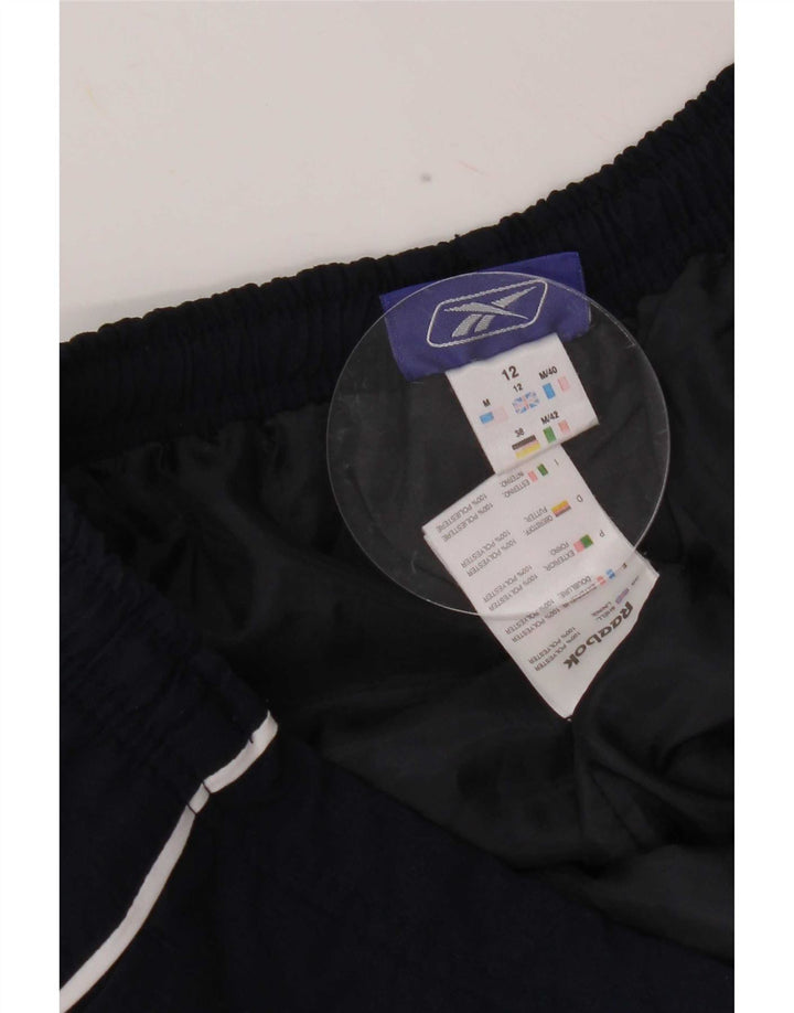 Reebok Dame Capri Træningsdragt Bukser UK 12 Medium Navy Blue Polyester