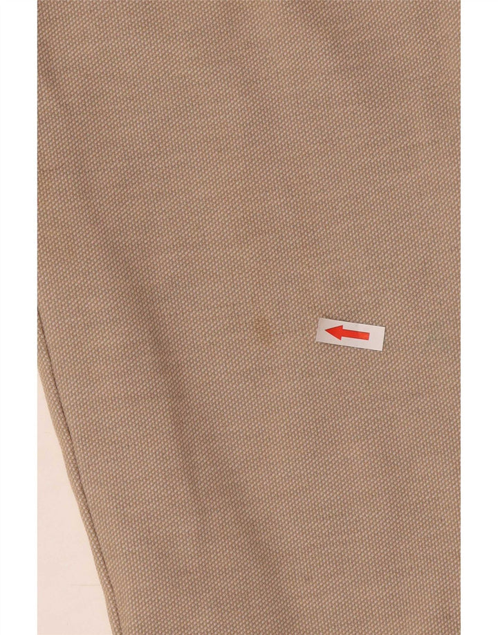 Zara Dame Slim Cropped Trousers XL W34 L26 Beige Polyester