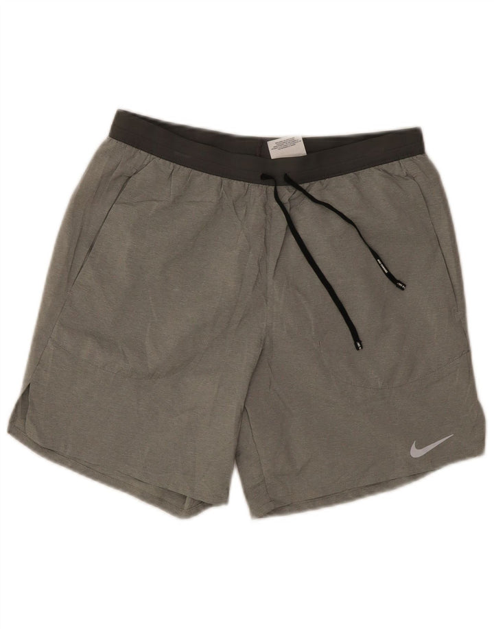 Nike Dame Dri Fit sportsshorts UK 10 Small Grå Polyester