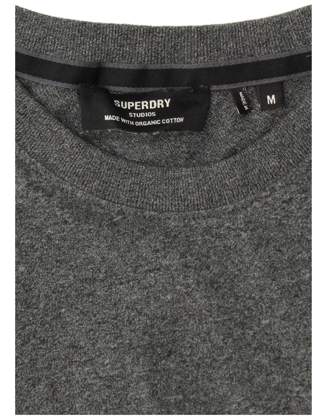 SUPERDRY herre T-shirt top mellemgrå flækket bomuld