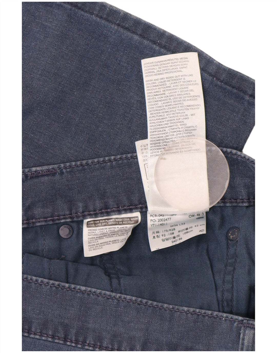 Levi's Slim Jeans til mænd W36 L30 blå bomuld