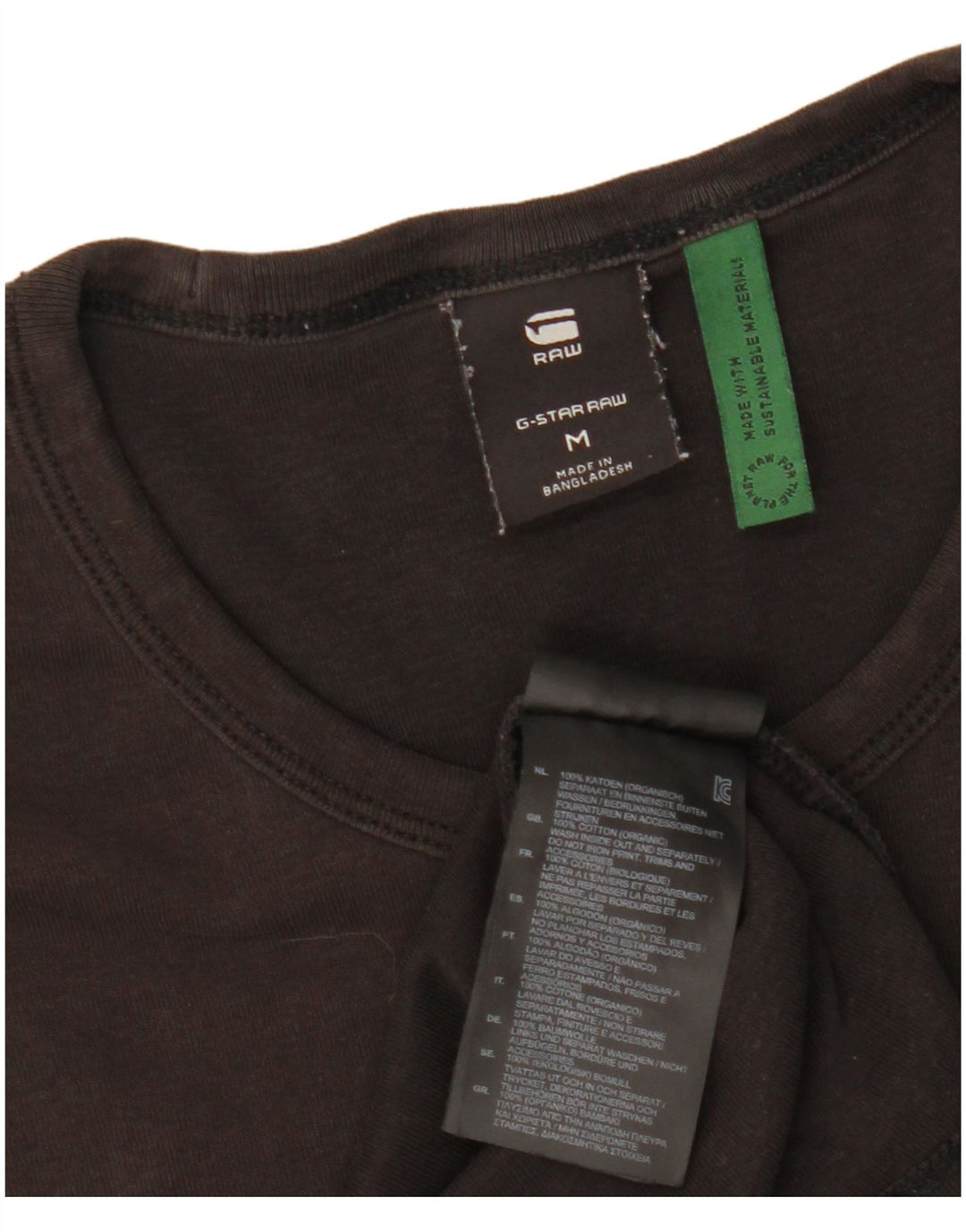 G-Star Herre T-Shirt Top Medium Sort Bomuld