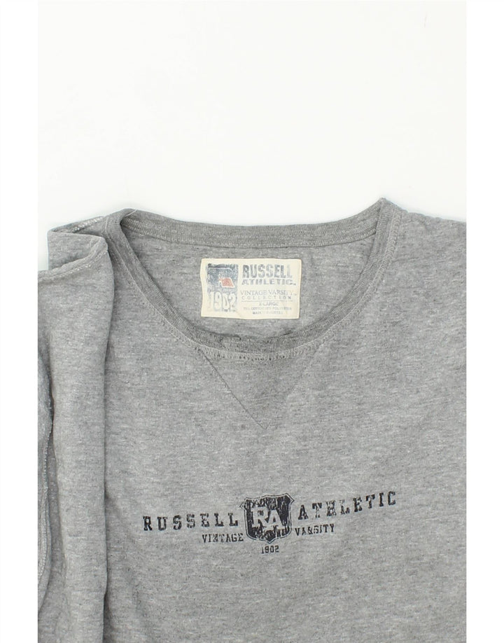 RUSSELL ATHLETIC Mens Sweatshirt Jumper XL Grey Vintage Russell Athletic and Second-Hand Russell Athletic from Messina Hembry 