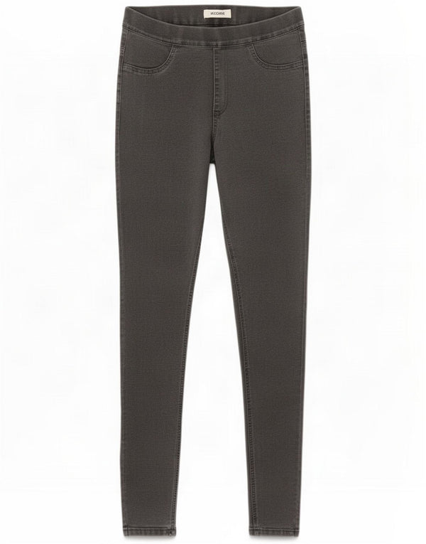Marks & Spencer Dame Jegging Jeans UK 12 Medium W28 L27 Grey Cotton