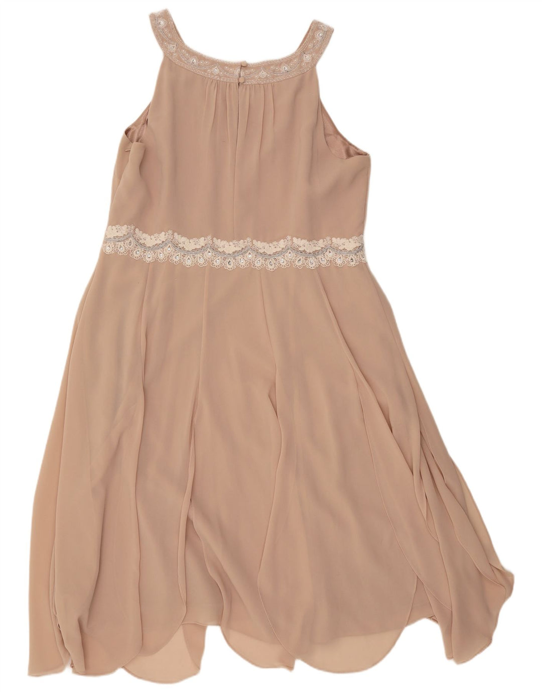 MONSOON Womens Halter Dress UK 18 XL Pink Polyester
