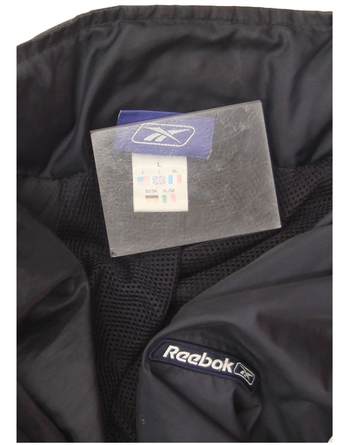 Reebok Regnjakke til mænd UK 40 Stor marineblå nylon