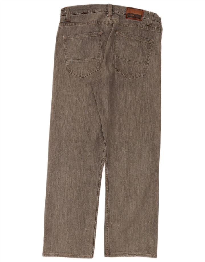 Marks & Spencer Herre Blue Harbor Straight Jeans W34 L29 Grå Bomuld