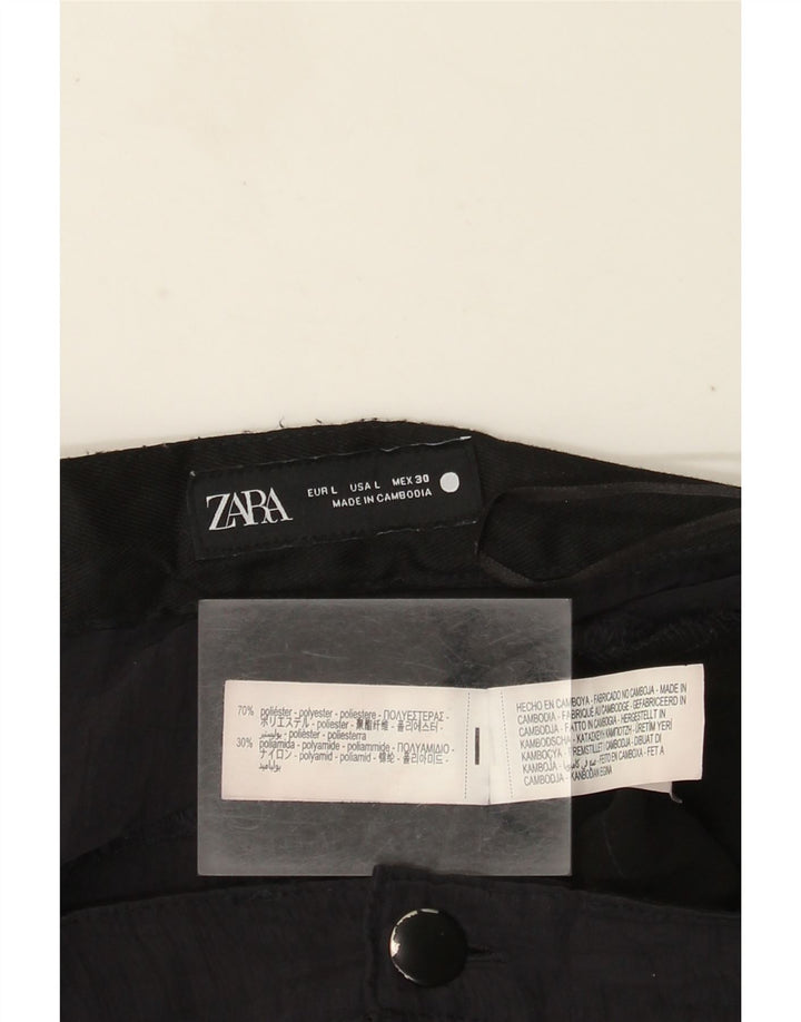 Zara Lige Casual Bukser, store W34 L30 Marineblå polyester