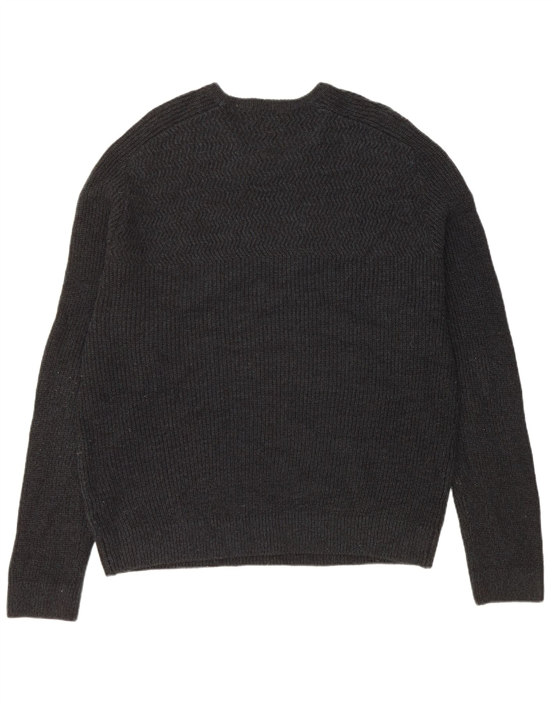 Marks & Spencer Herre sweater med rund hals XL Grå Flecked Acryl