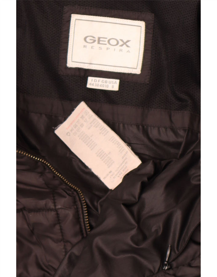 Geox Respira Dame Oversized Polstret Jakke UK 10 Lille Sort Polyester