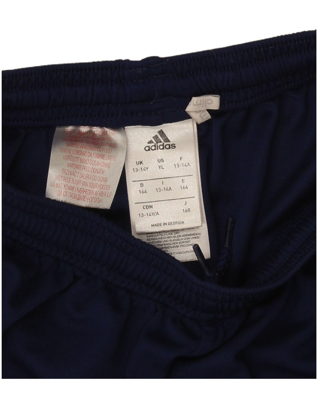 Adidas drenge Climalite sportsshorts 13-14 år marineblå polyester