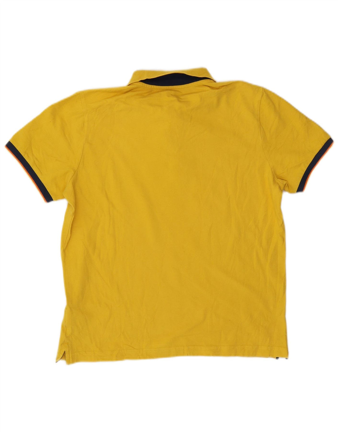 K-Way Polo Shirt til mænd Stor Gul Colourblock Bomuld