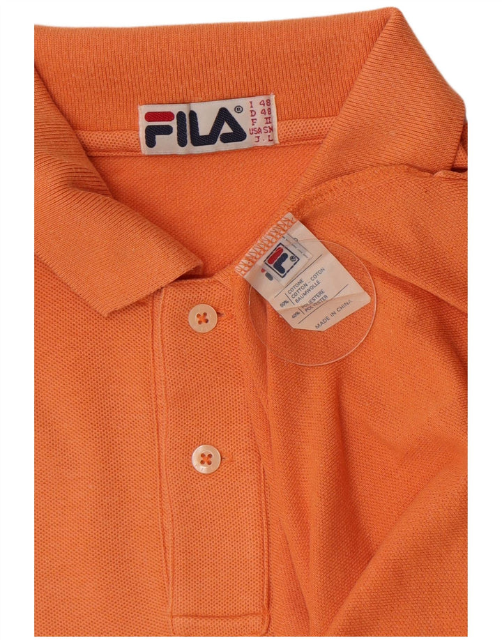 Fila Poloskjorte til mænd IT 48 Medium Orange Bomuld