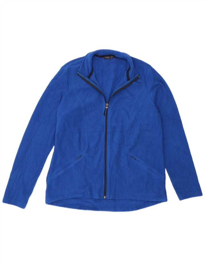 Marks & Spencer Fleecejakke til kvinder UK 14 Stor blå polyester