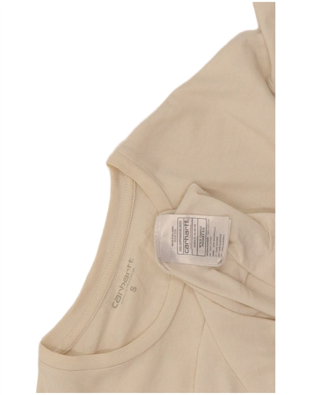 Carhartt Herre T-Shirt Top Lille Hvid Bomuld