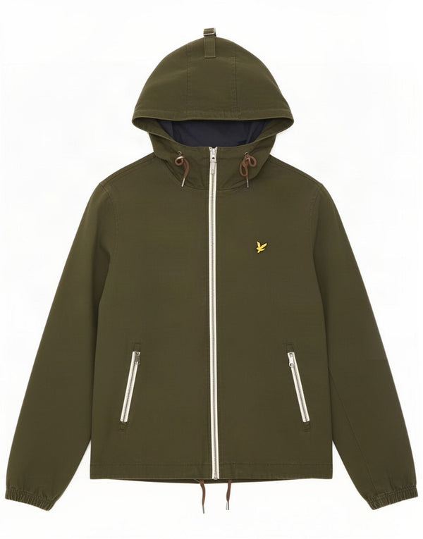 Lyle & Scott Herre Hættevindjakke UK 36 Small Khaki Cotton
