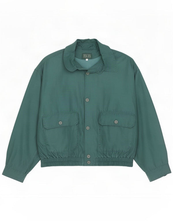 Vintage Bomberjakke til mænd UK 40 Large Green Silk