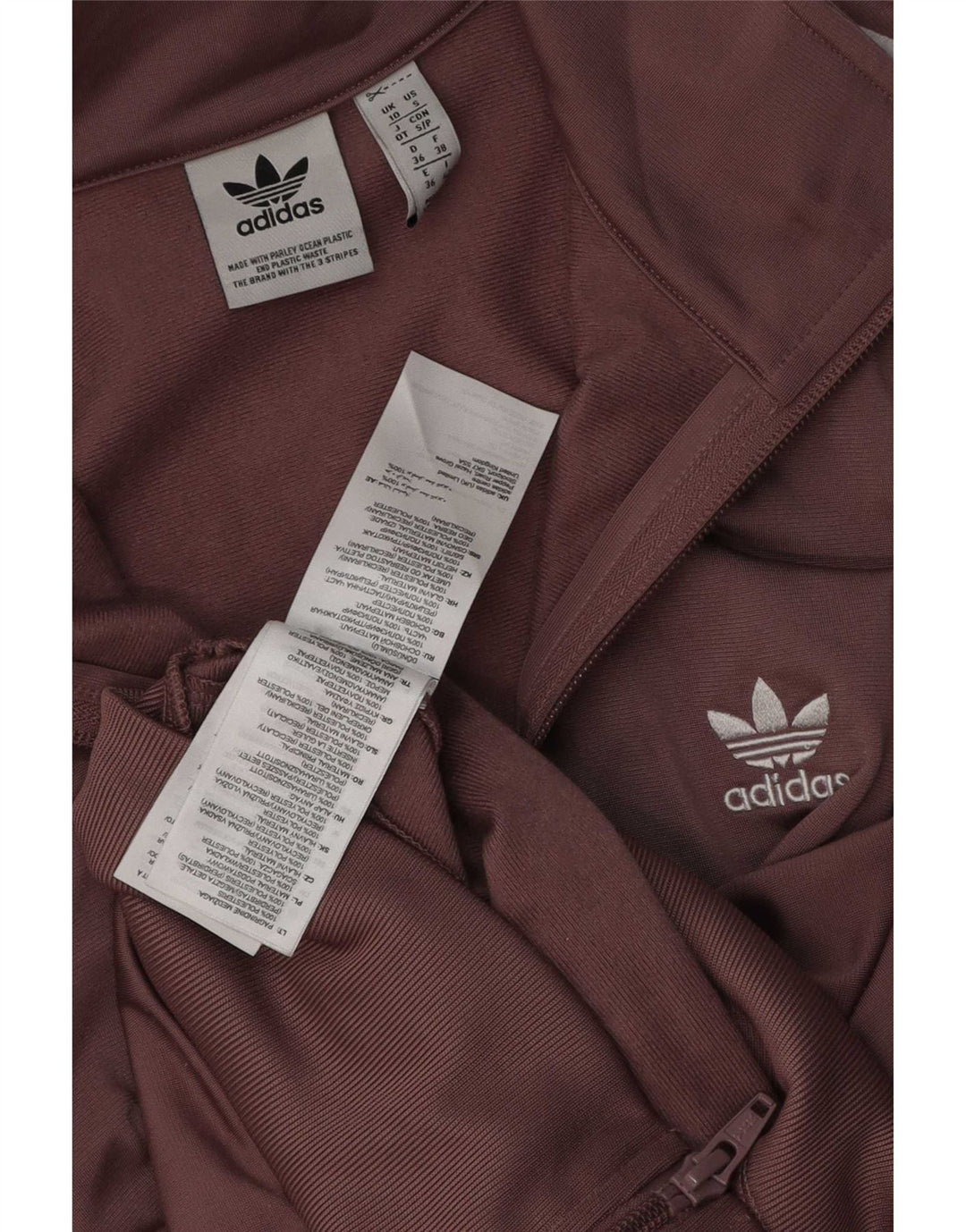 Adidas træningsdragt topjakke til kvinder UK 10 Small Pink Polyester