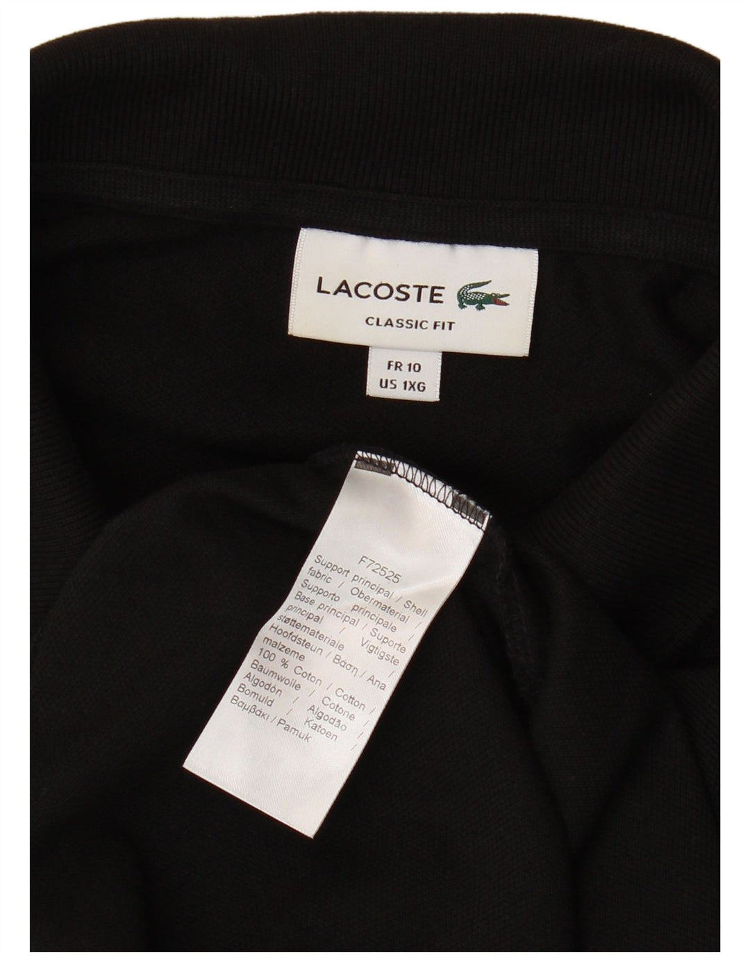 LACOSTE Poloshirt til mænd i klassisk pasform Størrelse 10 5XL Sort bomuld