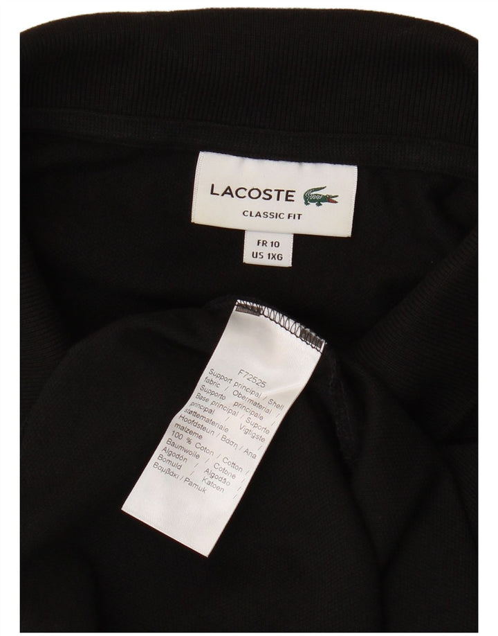 LACOSTE Poloshirt til mænd i klassisk pasform Størrelse 10 5XL Sort bomuld