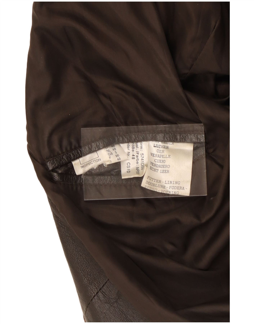 VINTAGE Herre Loose Fit Læderjakke UK 36 Lille brunt læder