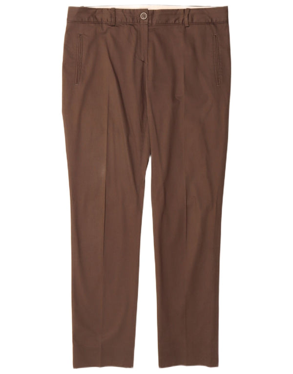 Massimo Dutti Dame Slim Chino Bukser EU 42 Large W32 L31 Grå Bomuld