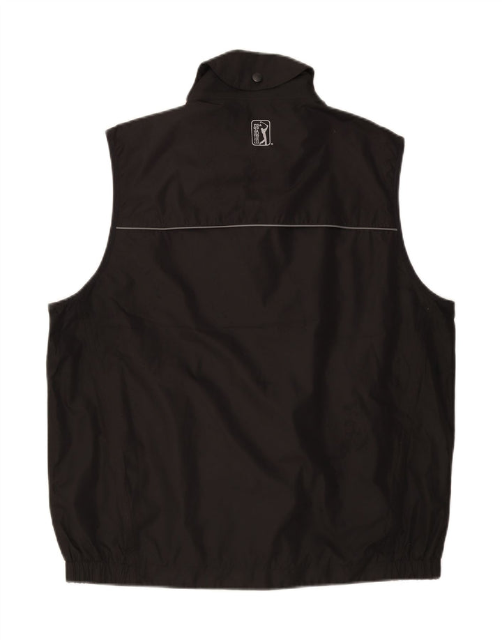 MARKS & SPENCER Mens Blue Harbour Gilet UK 40 Large Black Polyester Vintage Marks & Spencer and Second-Hand Marks & Spencer from Messina Hembry 