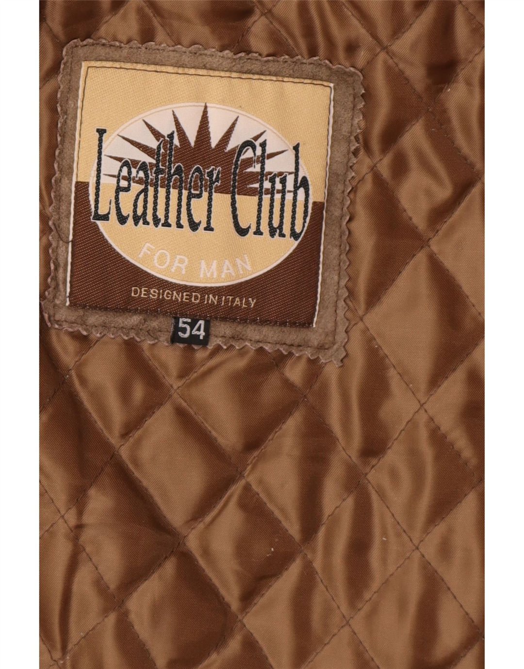Vintage herre ruskindsjakke IT 54 2XL brunt læder