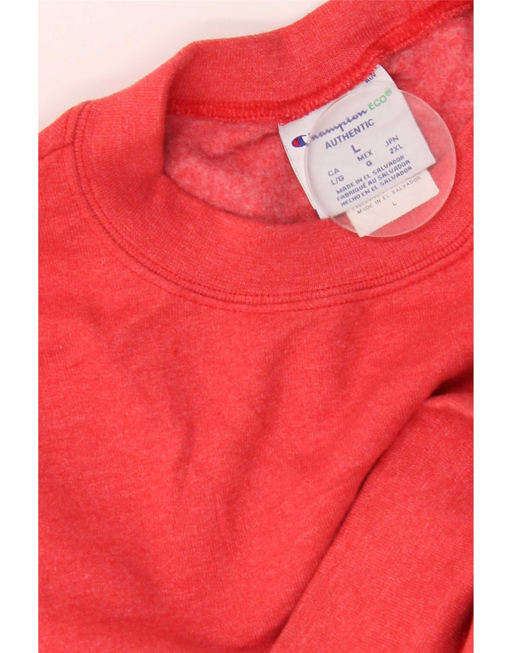 Champion Herre Grafisk Sweatshirt Jumper Stor Rød Bomuld
