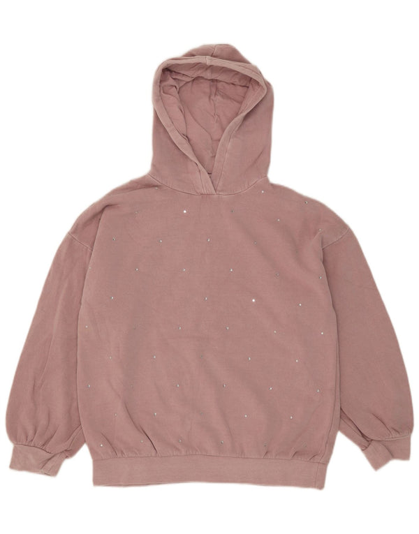 Marks & Spencer Girls Hoodie Jumper 13-14 år Pink Bomuld