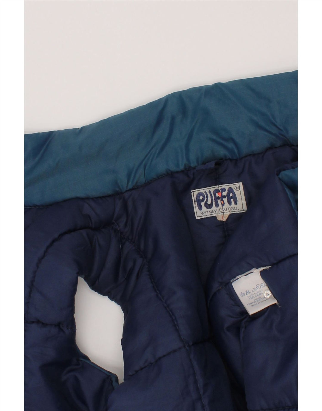 Puffa Boys Polstret Gilet 7-8 år stor blå nylon