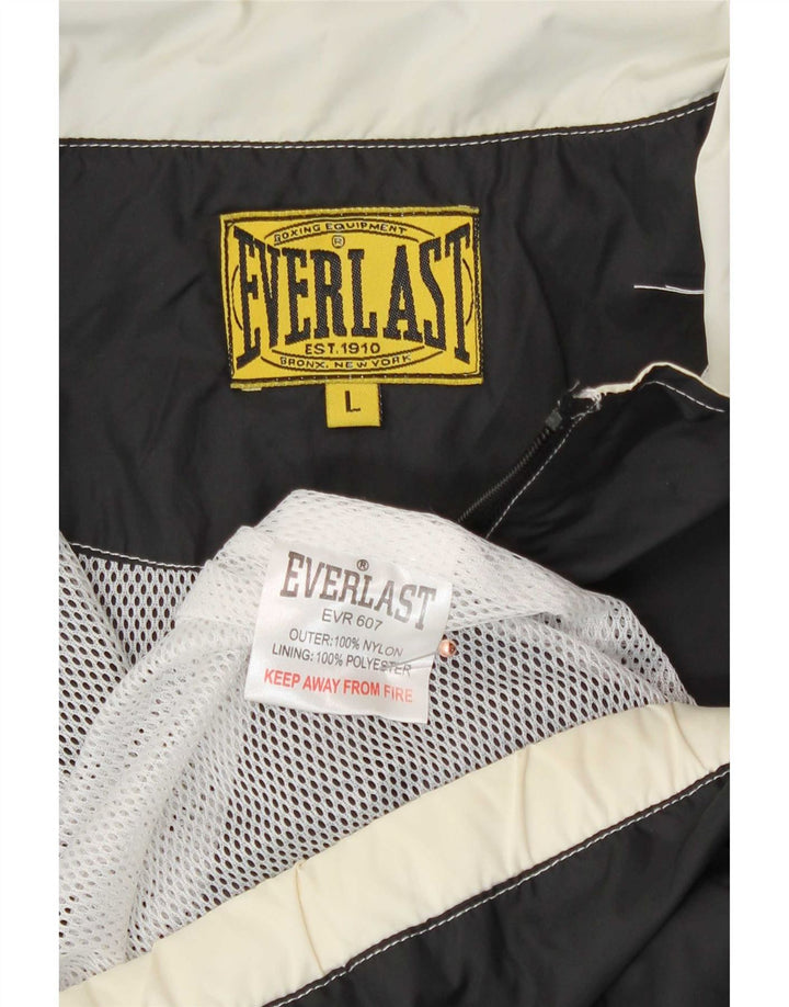 Everlast Grafisk Pullover Regnjakke til mænd UK 40 Large Black Nylon
