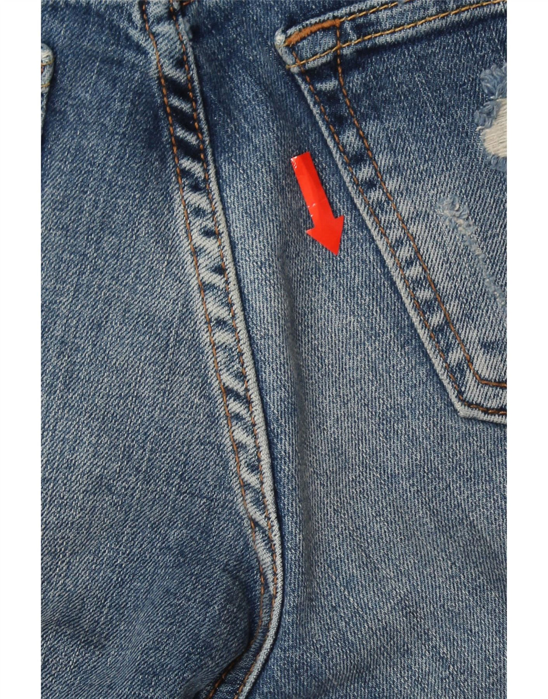 ZARA Womens Distressed Cropped Jeans EU 36 XS W26 L25 Blue Vintage Zara and Second-Hand Zara from Messina Hembry 