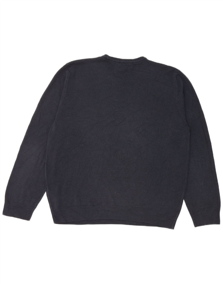 Marks & Spencer Herretrøje med rund hals 2XL marineblå akryl