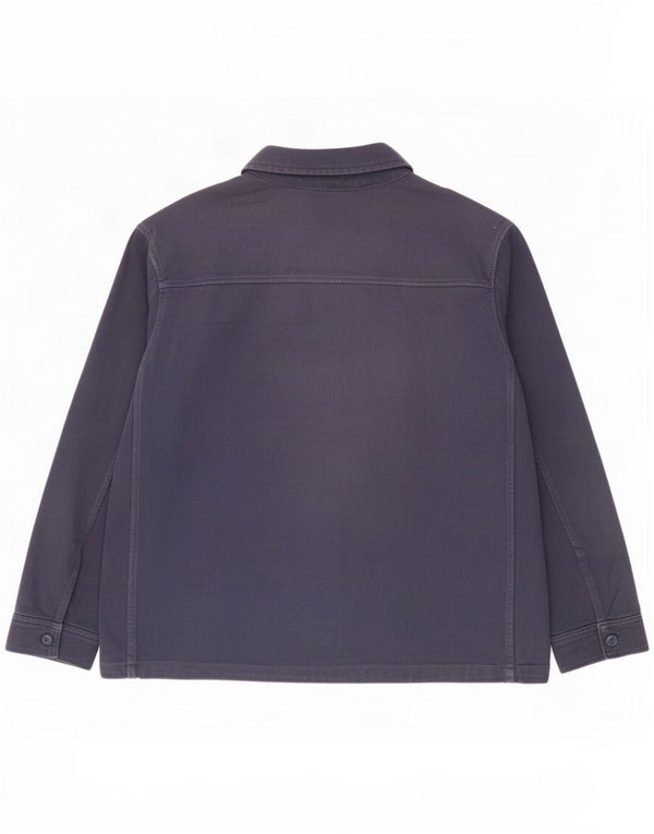 Zara Herre Utility Jacket UK 42 XL Navy Blue Cotton
