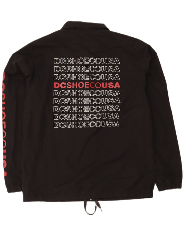 DC Grafisk regnjakke til mænd UK 38 Medium Sort Polyester
