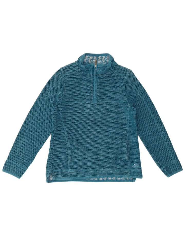 WEIRD FISH Sweatshirt med lynlås til kvinder DK 12 Mellemblå bomuld