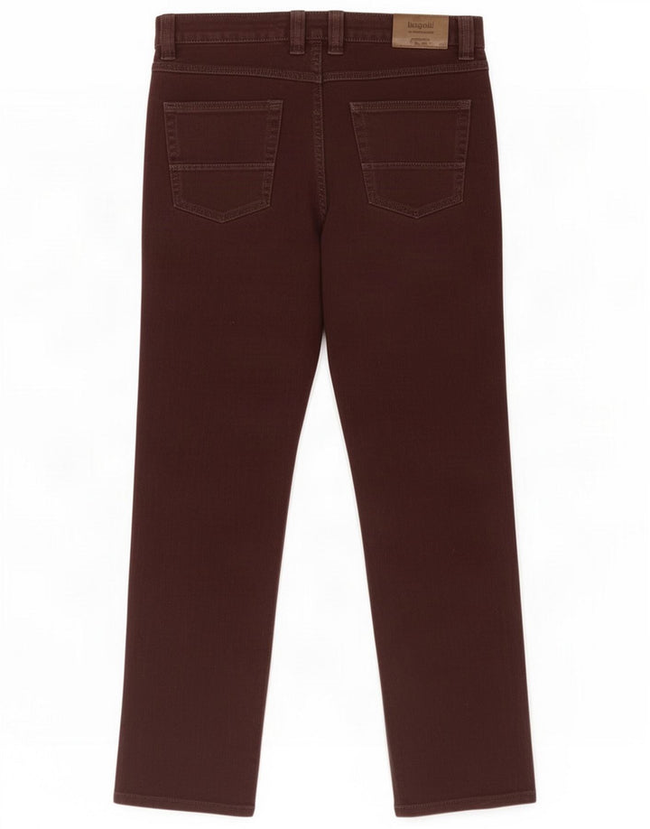 Bugatti Straight Jeans til mænd W34 L32 Maroon Cotton