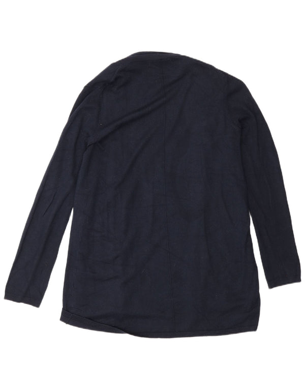 Zara Womens Open Cardigan Sweater UK 12 Medium Navy Blue