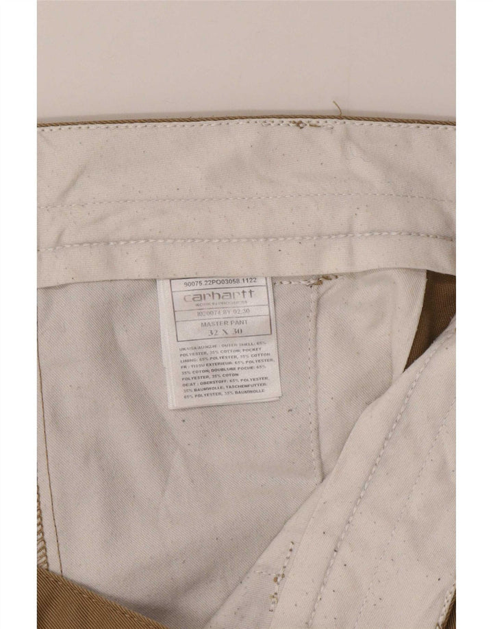 Carhartt Herre Slim Chino Bukser W32 L30 Beige Polyester
