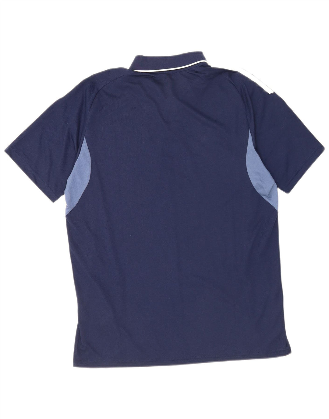 Adidas Herre Regular Fit Polo Shirt Medium Navy Blue Colourblock Polyester