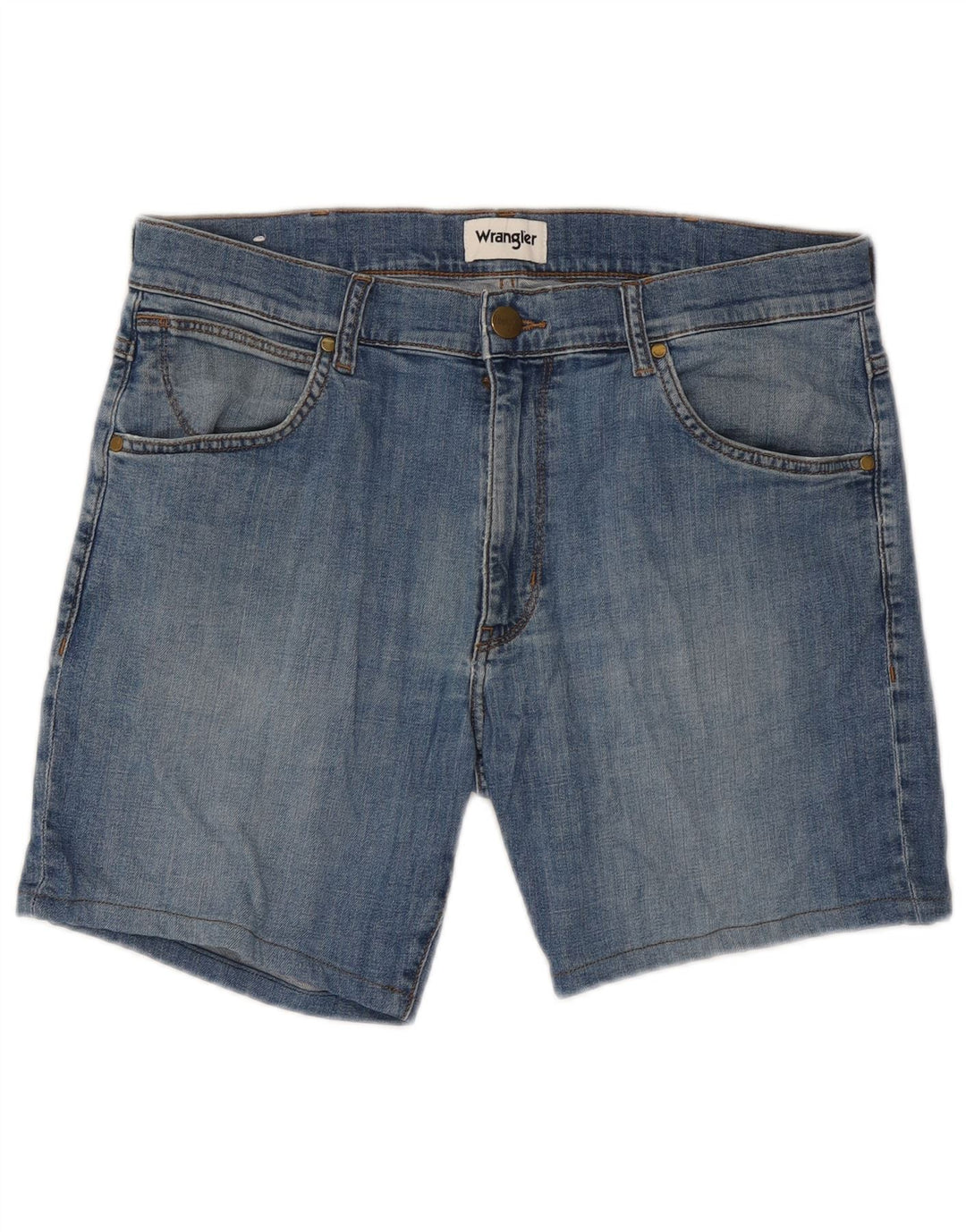 Wrangler Herre Larston Denim Shorts W34 Large Blue Cotton