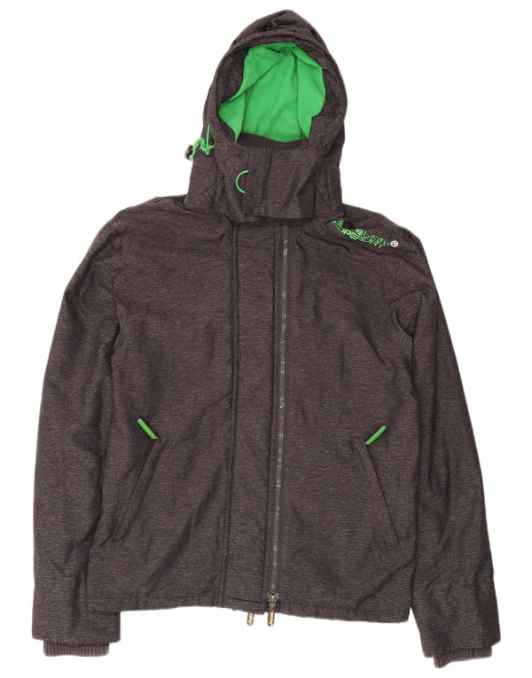 Superdry Windcheater Windbreaker Jacket UK 38 Medium Grey Flecked