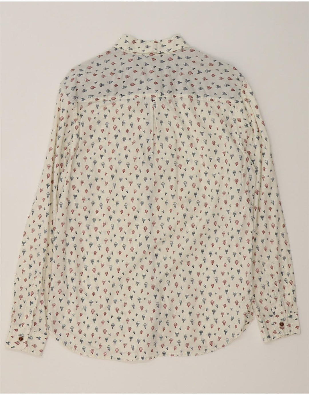WHITE STUFF Herre Classic Fit skjorte Medium hvid plettet bomuld