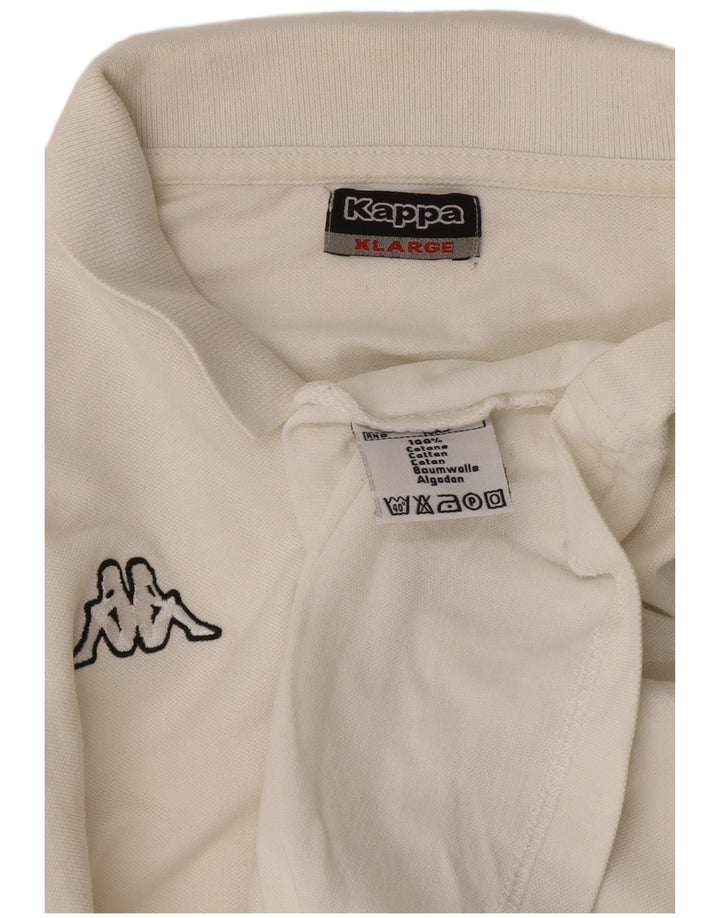 Kappa herre poloshirt XL hvid bomuld