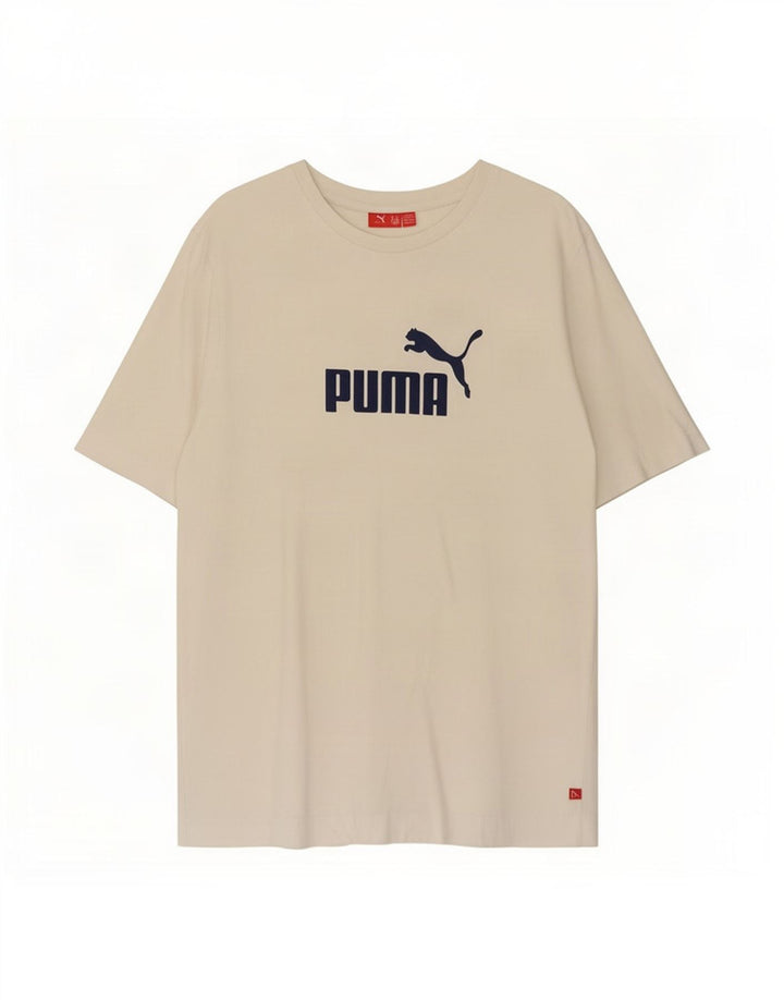 Puma Herre Grafisk T-Shirt Top Medium Hvid