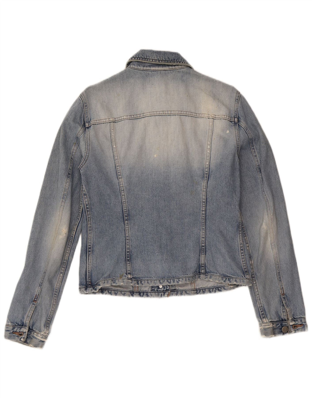 Benetton Dame denimjakke UK 12 Medium Blue Bomuld