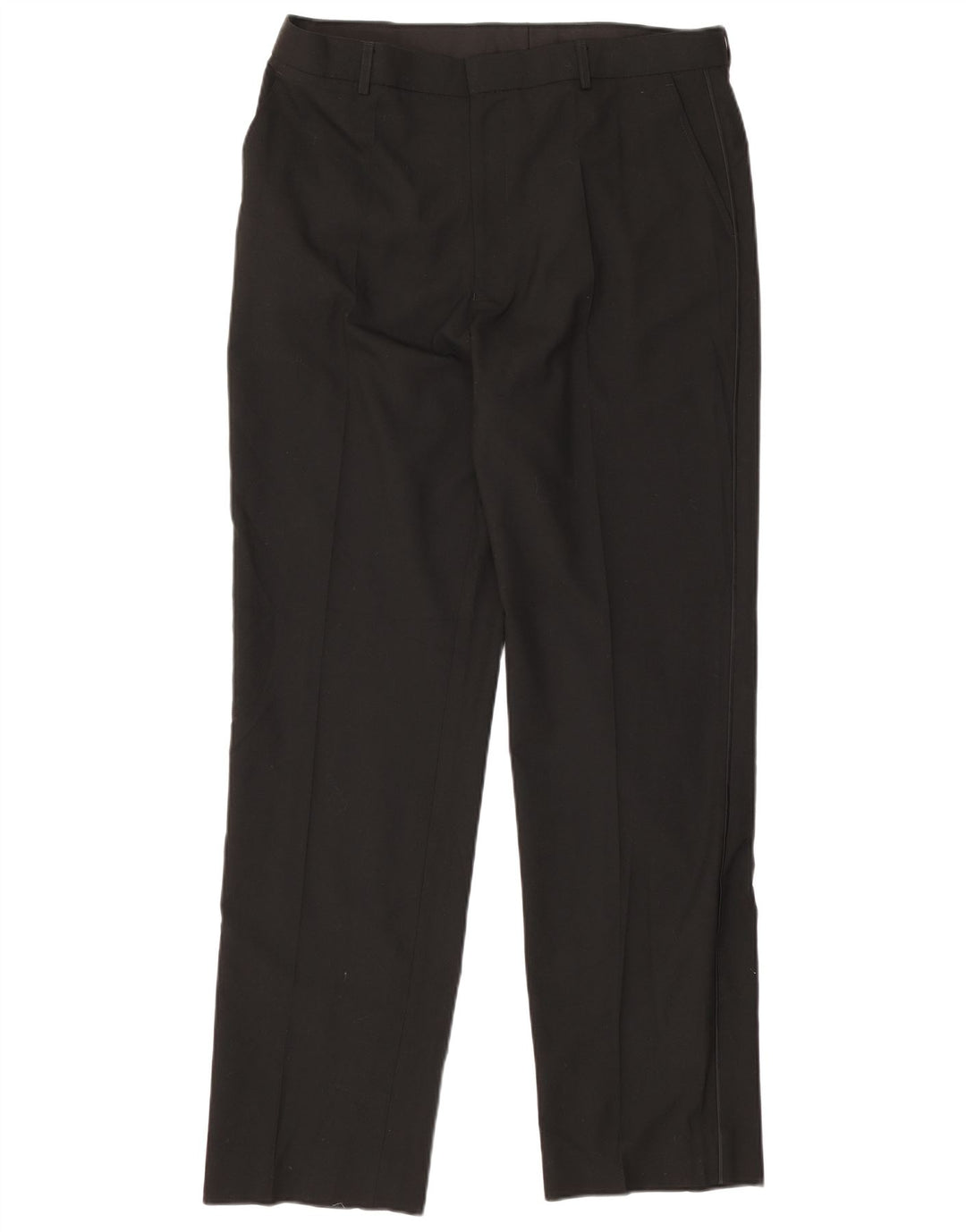 Marks & Spencer Straight Suit bukser til mænd W36 L33 sort polyester