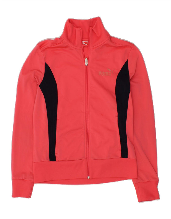 PUMA Womens Tracksuit Top Jacket UK 12 Medium Red Colourblock Vintage Puma and Second-Hand Puma from Messina Hembry 