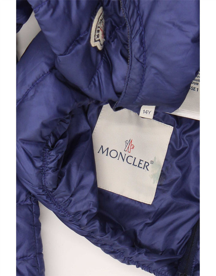 Moncler piger polstret jakke 13-14 år marineblå polyamid